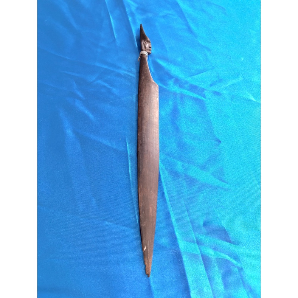 Vintage Hand Carved African Tribal Wood Letter Opener‎ Pair Set of 2 - Picture 8 of 16